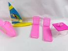 Vintage 1987 Island Fun Barbie Surf Set 7948 Jetski Chairs Sailboat Table Arco