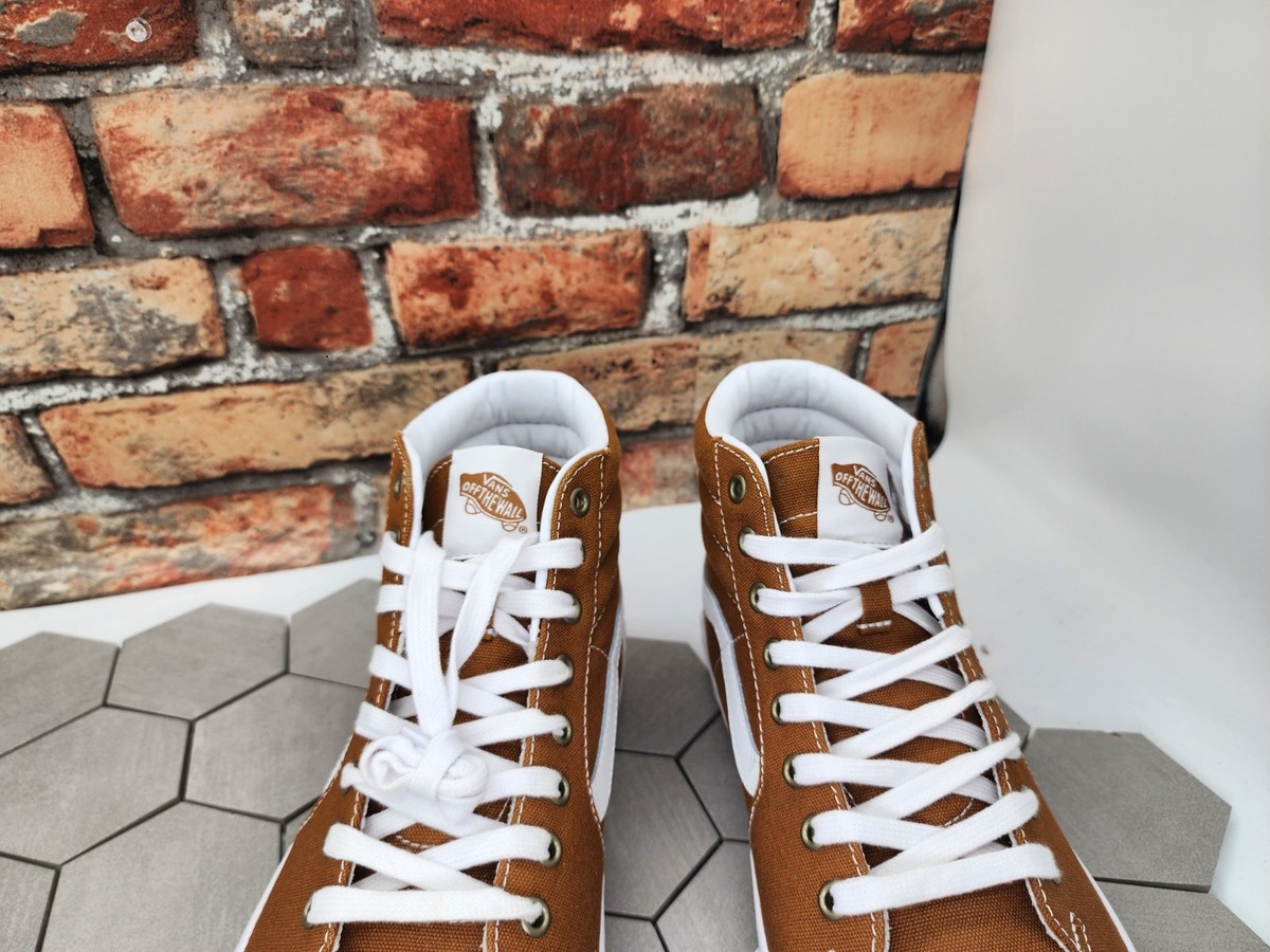 Vans Men Skate Sk8-Hi Golden Brown Wheat White BMX Popcush  display picture 1