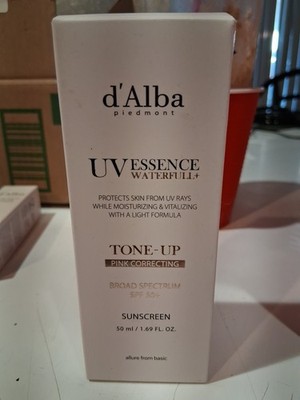 UV Essence Waterfull+ Sunscreen, Tone-Up Pink Correcting, SPF 50+, 1.69 fl oz
