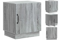 Nachttisch Nachtschrank Nachtkommode Grau Sonoma 43X34,5X47 Cm Holzwerkstoff