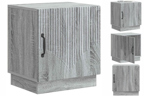 Nachttisch Nachtschrank Nachtkommode Grau Sonoma 43X34,5X47 Cm Holzwerkstoff-image