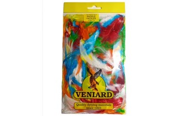 Veniard Saddle Hackle Big Pack Fliegenbinden Hahnen Sattel Federn gemischt
