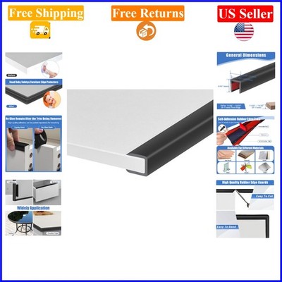 Self-Adhesive U Channel Edge Trim 10 Ft Black EPDM Rubber Protect