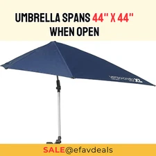 Sport-Brella Versa-Brella XL Umbrella - SPF 50+ Adjustable Umbrella with Clamp