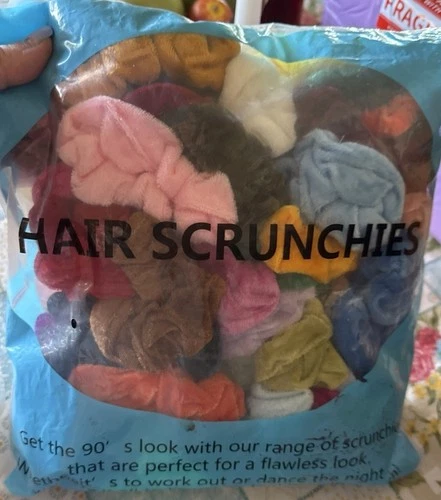 Bag Of Assorted New Hair Scrunchies. No Number On Bag But There Are A lot