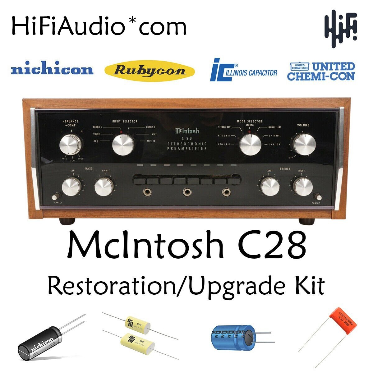 McIntosh C28 preamp FULL restoration recap repair service McIntosh C28 preamp FULL restoration recap repair service