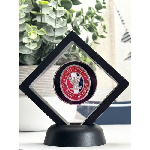 5pcsEagle Scout - Boy Scout Commemorative Souvenir Gift Challenge Coin With Case - Picture 2 of 2