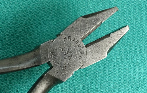 Vintage Kraeuter USA Nr. 1830-8" Lineman's Pliers ca. Mitte 40er - Mitte 50er Jahre - Bild 3 von 11