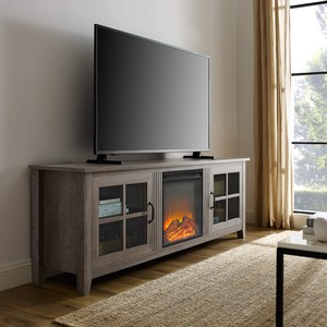 We Furniture Fireplace Tv Stand 70 Grey Wash 842158165206 Ebay Image Is Loading We Furniture Fireplace Tv Stand 70 034 Grey