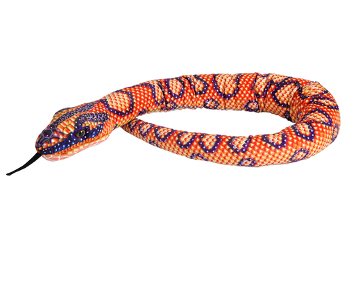 Rainbow Boa Printed Plush Soft Toy Snake 137cm Stuffed Animal by Wild Republic - Picture 3 of 4