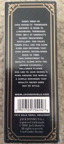 Nuovo Jack Daniels 1913 medaglia d'oro ornamento commemorativo - Foto 7 di 7