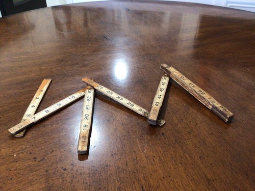 Vintage Lufkin Oversize Ziegel Maurer Lineal klappbar Holz erweiterbar Maurer Lineal