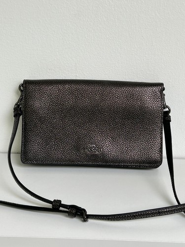 Coach kleine Umhängetasche Clutch auberginefarben dunkelpflaumenbraun 100 % Leder 195 £ - Bild 8 von 20