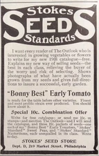 1905 AD(K8)~STOKES' SEED STORE, PHIL., PA. "BONNY BEST" EARLY TOMATO