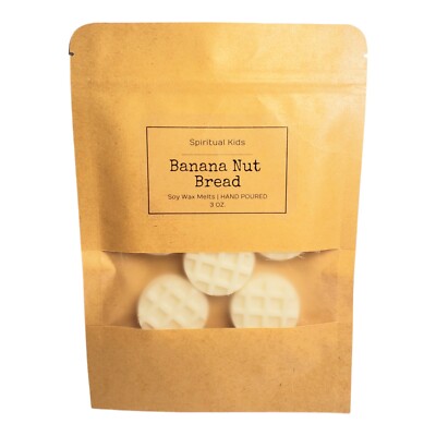 Banana Nut Bread Soy Wax Melts 3oz | Food Wax Melts | Waffle Shaped 