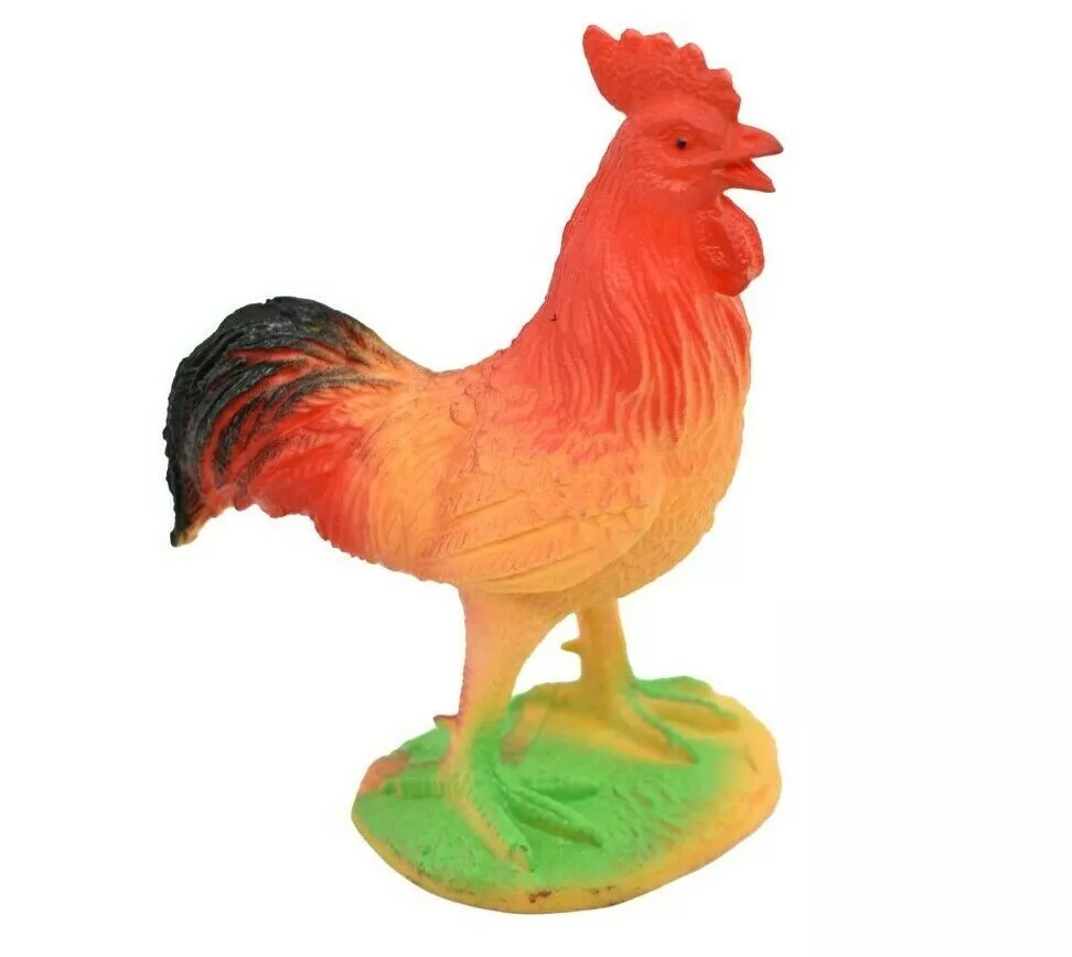 Chicken Rooster Realistic Small Toy Model Plastic Replica Barn