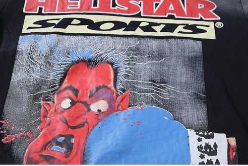 Hell Studios star Knock Out Tee trendy printed pure cotton short sleeved T-shirt - Picture 6 of 12