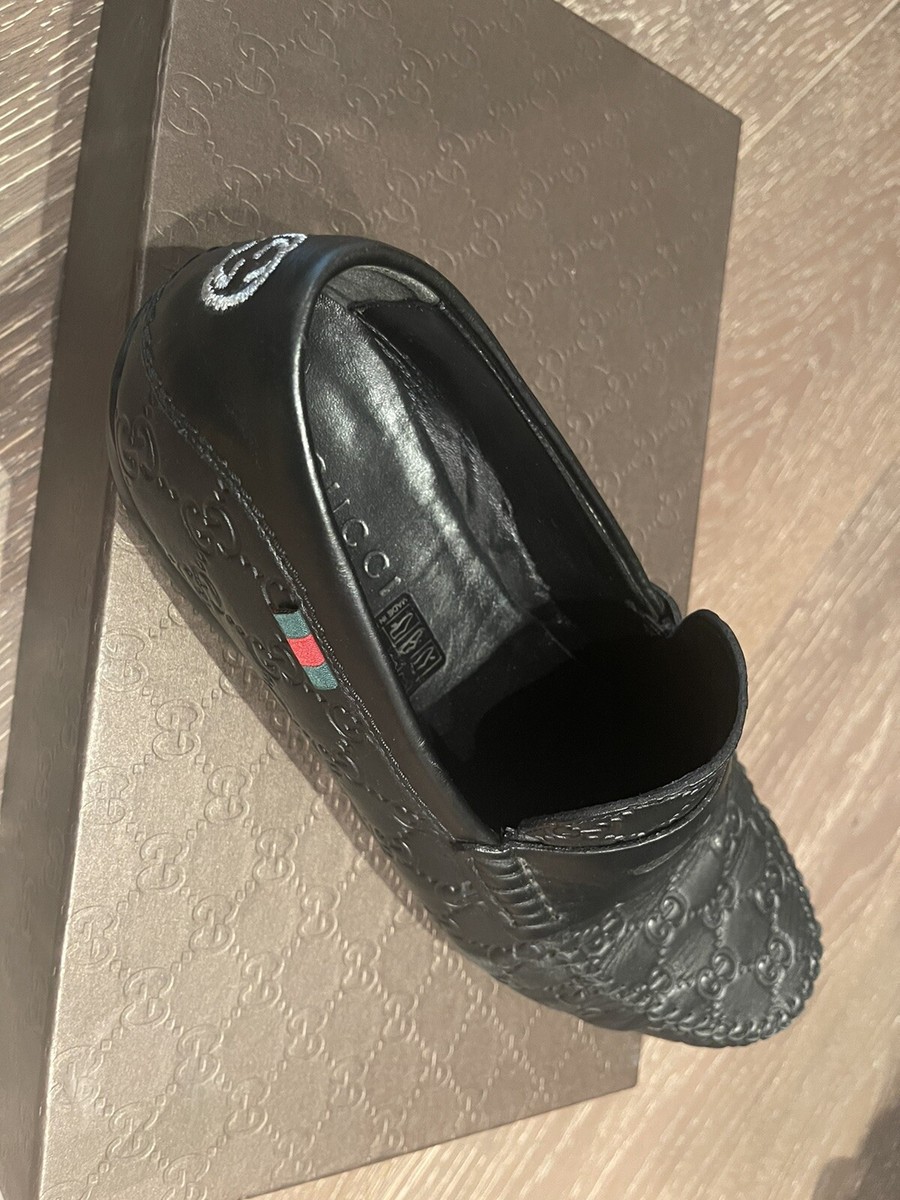 GUCCI Guccisima Margaux Calf Black Leather Loafers Driver  display picture 3