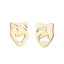 2pairs stainless steel Acting facemask earrings 4 colors Jewelry Wholesale FJS52