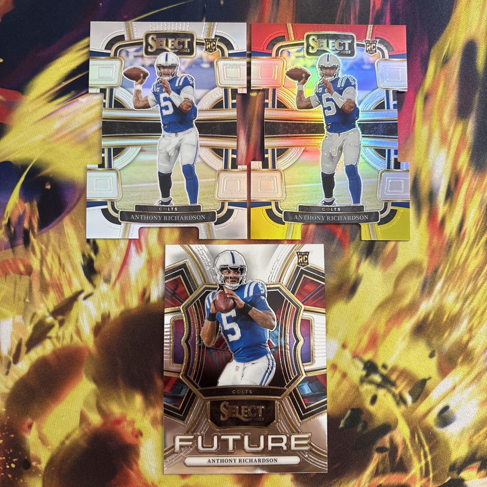 2023 Select Anthony Richardson Rookie Silver, Red Yellow Die Cut, Future RC