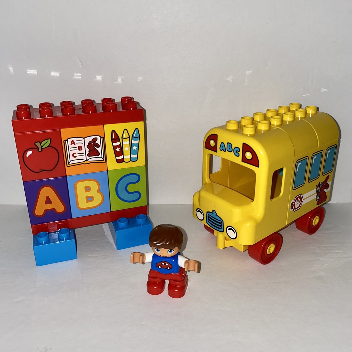 Lego Duplo 10603 My First Bus Complete Letter Blocks School Bus No Box or  Manual - Main Image