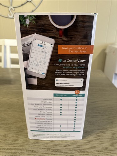 NEW La Crosse Technology Wi-Fi Wind & Weather Station With AccuWeather. Sealed - Picture 6 of 6