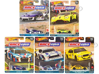 ''RACE DAY'' 5 PC SET CAR CULTURE SERIES DIECAST MODELS BY HOT WHEELS FPY86-959 D