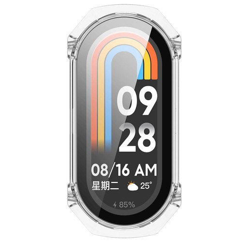 Bumper Shell Case PC Glas Displayschutzfolie für Xiaomi Mi Band 8 Smart Band DE - Zdjęcie 17 z 18