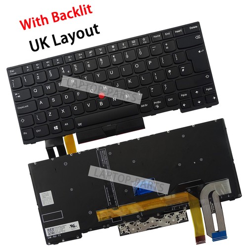 UK US Spanish Backlit Keyboard for Thinkpad T490 (20Q9 20QH 20RY 20RX 20N2 20N3) - Afbeelding 5 van 37