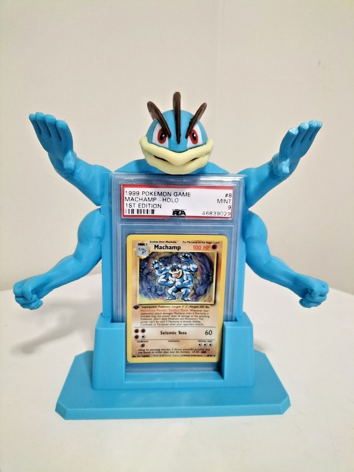 pokemon-machamp-graded-card-stand-3d-printed-tcg-holder-display-psa-ebay