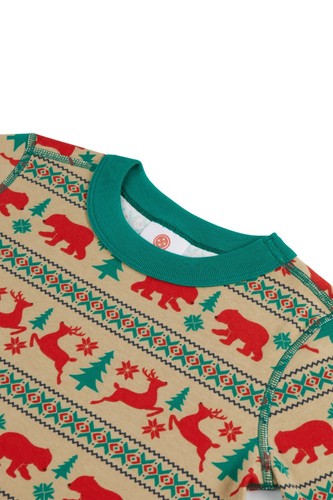 Bister Organic Cotton Deer/Cub Long Sleeve Pajama Set - Picture 6 of 12
