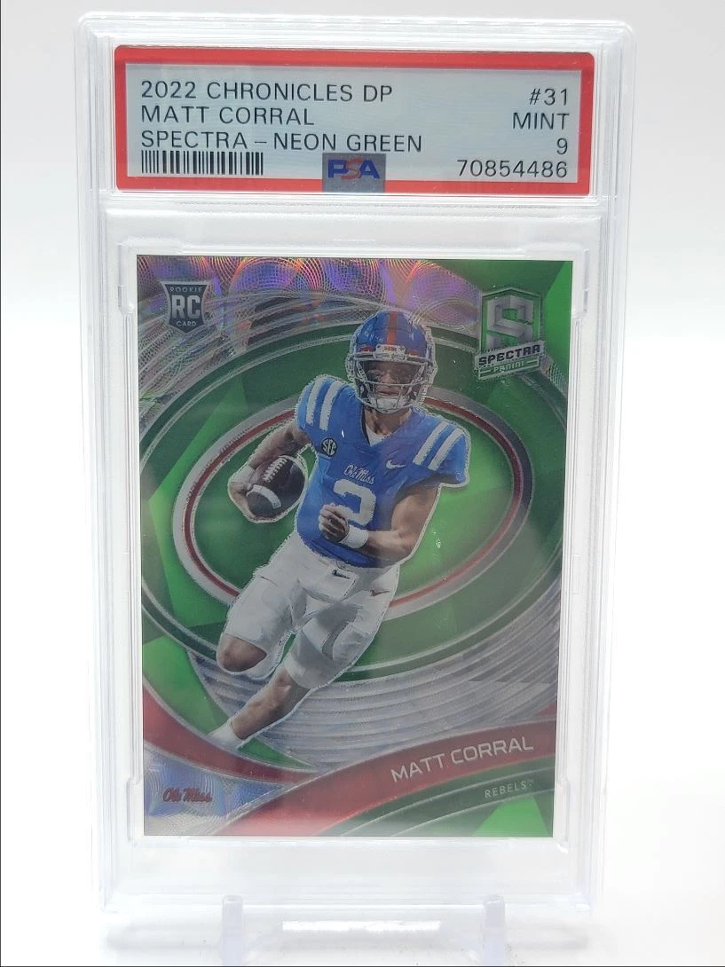 Matt Corral Panini Chronicles Draft Picks Spectra #31 Neon Green