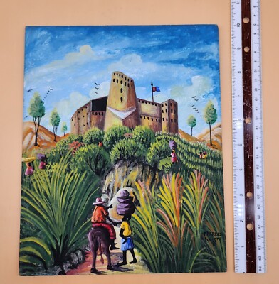 Citadel of Haiti Original Acrylic Haitian Painting on Board