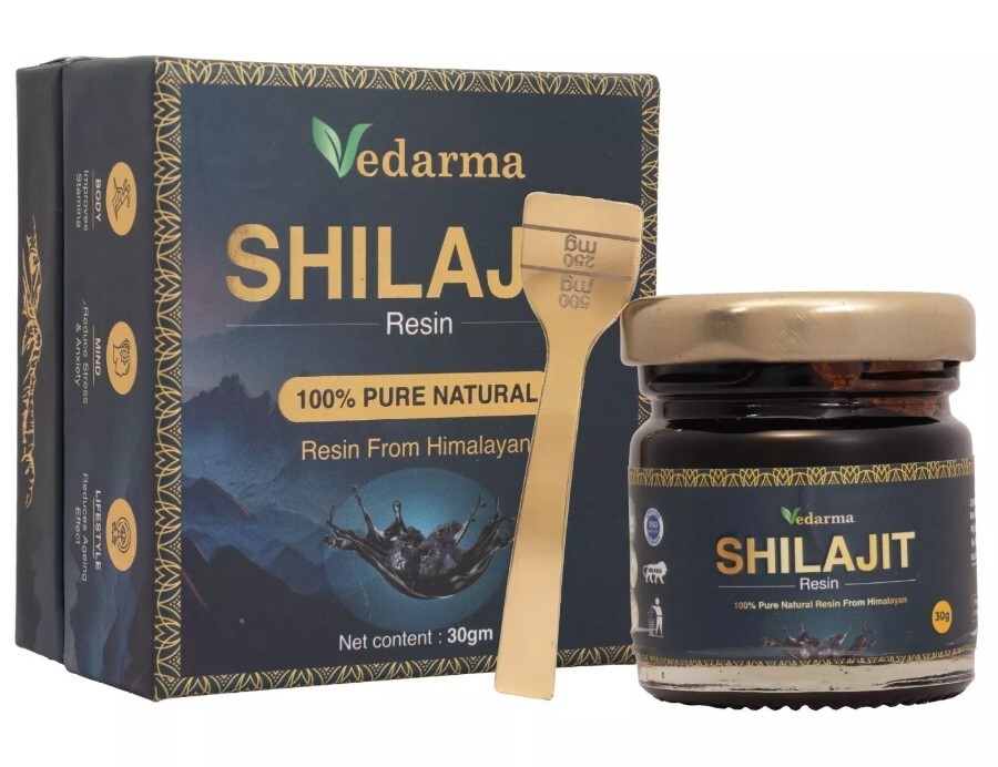 Vedarma Pure Himalayan Shilajit Resin 30g for Vitality & Endurance Boost