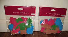 Happy Holidays Christmas Crafts Peel  Stick Foam Stickers Assorted Colors