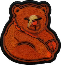 Funny Bear Iron on Patch - 3x3 inch - P7319