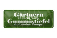 Blechschild Spruch 27X10 Cm GäRtnern Ist Mein Yoga Metall Deko Schild Tin Sign