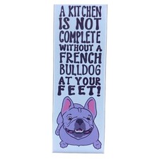 Gray French Bulldog Magnet Dog Portrait Gift Collectible Kitchen Decor
