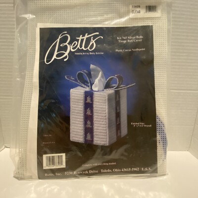 Betts Kit 65 Silver Bells Tissue Box Cover Needle Art By Betty Schiller Kit