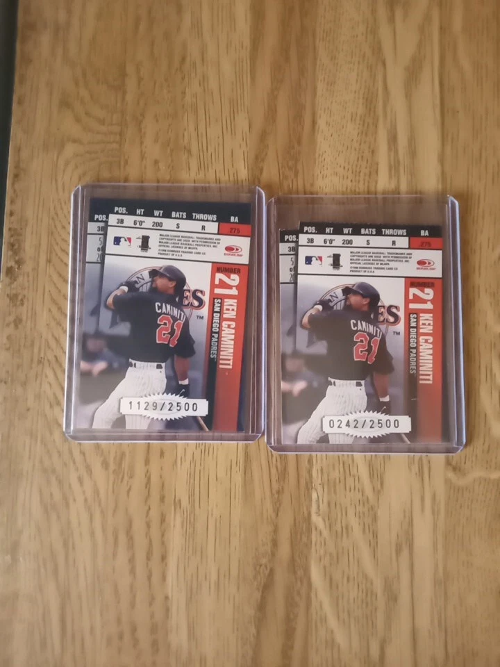 1998Leaf Rookies&StarsTicket Masters Die Cuts#5Tony Gwynn#242/250 venda de três dias - Imagem 4 de 4