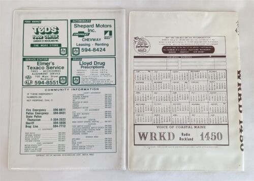 Vintage Advertising Telephone Book Cover Lot Rockland Maine 1963 1972 Phone - Picture 2 of 5