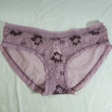 Victoria's Secret Angels Hiphugger Medium Lavender Purple Sheer Mesh Floral