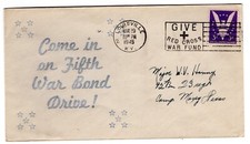 Linto WWII Patriotic 1945 Louisville KY - "Come in on Fifth War Bond Drive!"