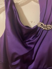 Xscape Women's Holiday/Cocktail Satin Dress Purple Size 8 Beautiful In New Cond