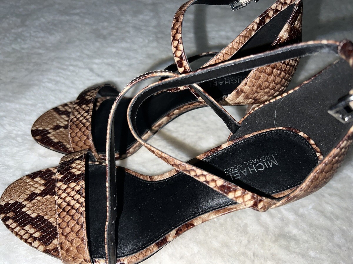 【Michael Kors】Jordyn Snake Embossed Faux Leather Sandal Jordyn Patent Leather Platform Sandal | Michael Kors Canada [CA]