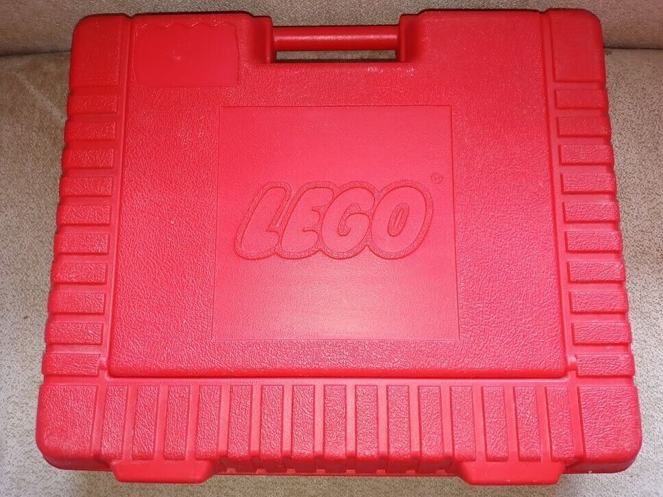 LEGO Carrying Storage Hard Case Suitcase Red Flip Top Door Plastic USA Made 1985