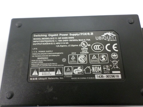 Ubiquiti Networks GP-D480-050G Switching Gigabit Power Supply POE Injector 48V - 第 5/5 張圖片