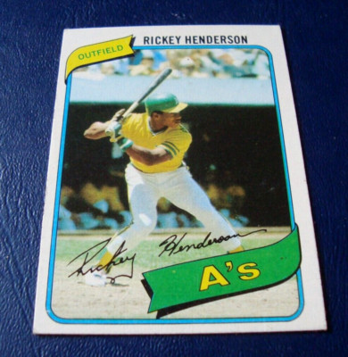 1980 Topps  #482 RICKEY HENDERSON  EX-MT-NM nice solid beauty OAKLAND A's (DD)