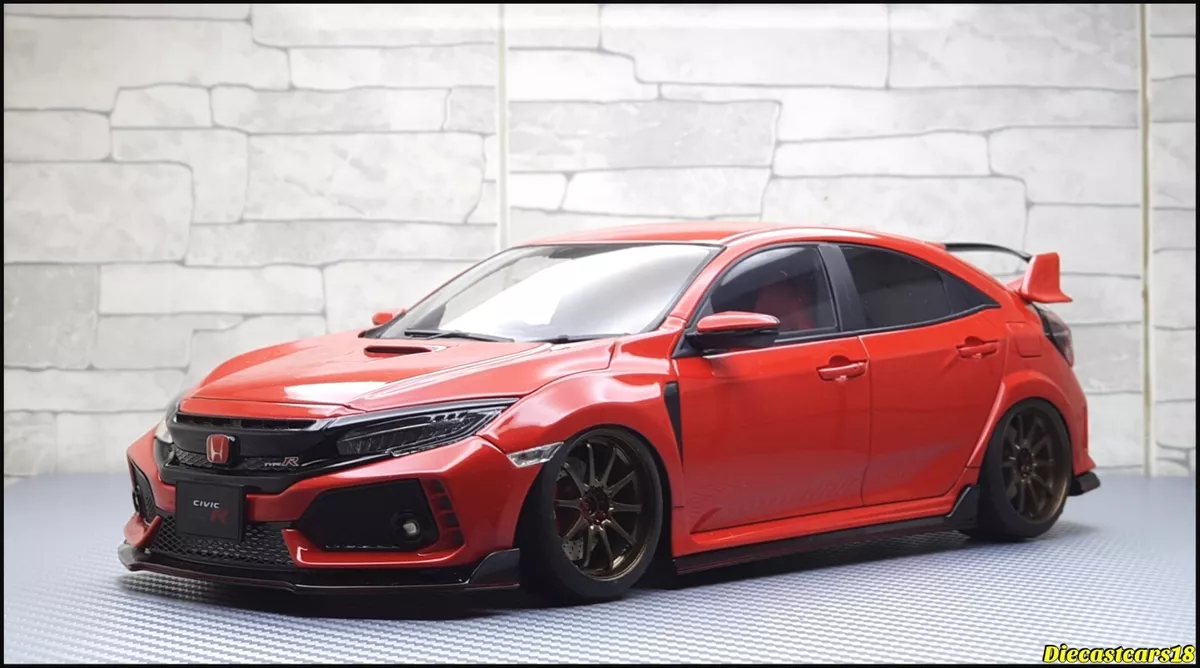 1/18 Ignition Model Honda Civic FK8 Type R Red Frame IG-1444 Custom Rims