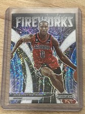 2022-23 Prizm Draft Picks Bennedict Mathurin Fireworks White Sparkle RC SSP
